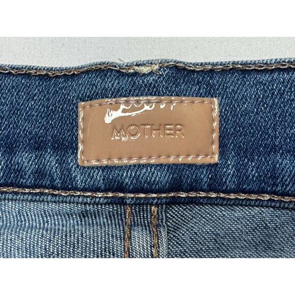 Mother Women's Tomcat Roller Fray Button Fly Denim Jeans - Size 29 (28x26.5) - Picture 5 of 9
